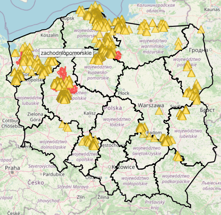 <p>ASF cases in wild boar&nbsp;from January -&nbsp;April 2025.&nbsp;Source: Chief Veterinary Inspectorate.</p>
